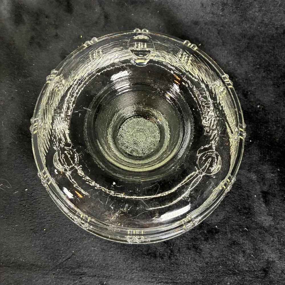 Vintage Little Princess Clear Glass Mini Bundt Pan Jello Mold Set of 2